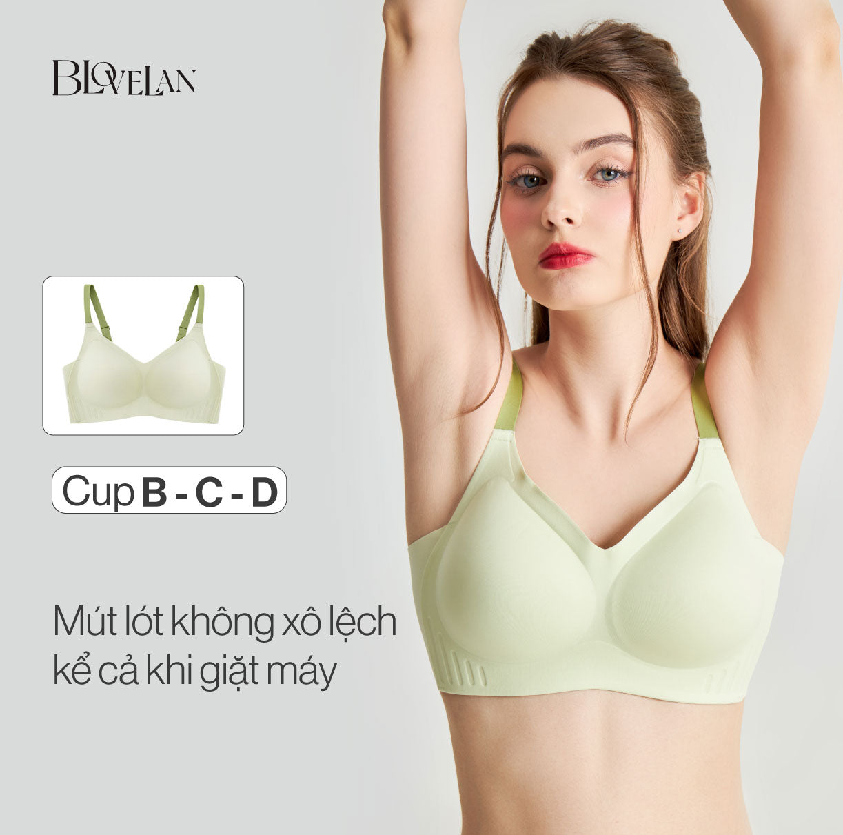 Áo lót su Kama mút lớn diện tích lớn