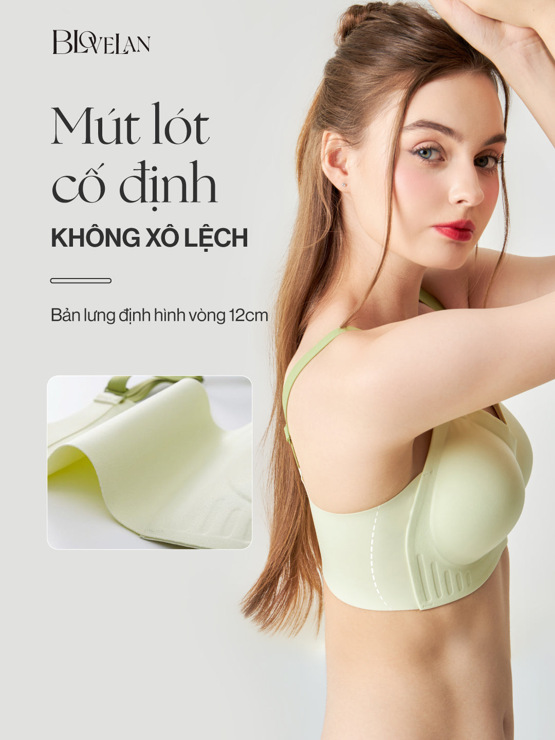 Áo lót su Kama mút lớn diện tích lớn