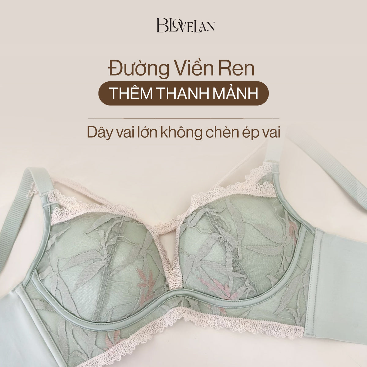 Áo lót nâng không gọng Rainbow thiết kế ren nữ tính