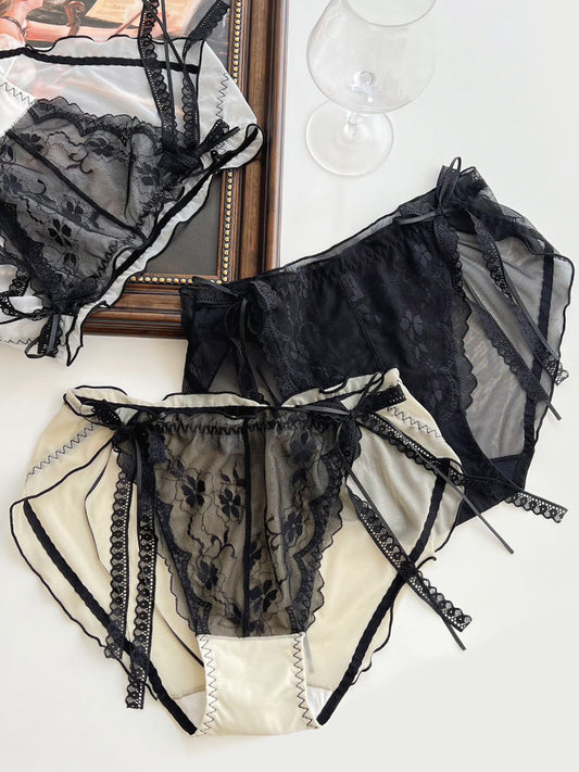 Quần lót nữ Ula Blovelan quần lót ren sexy quyến rũ với hoạ tiết ren và dây nơ dài - Đủ màu
